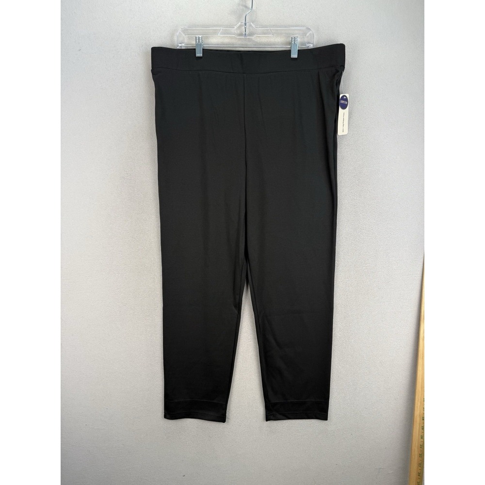 Empetua Women's Sz 2XL Black High Rise Pull On Slim Leg Shaper Pants NWT